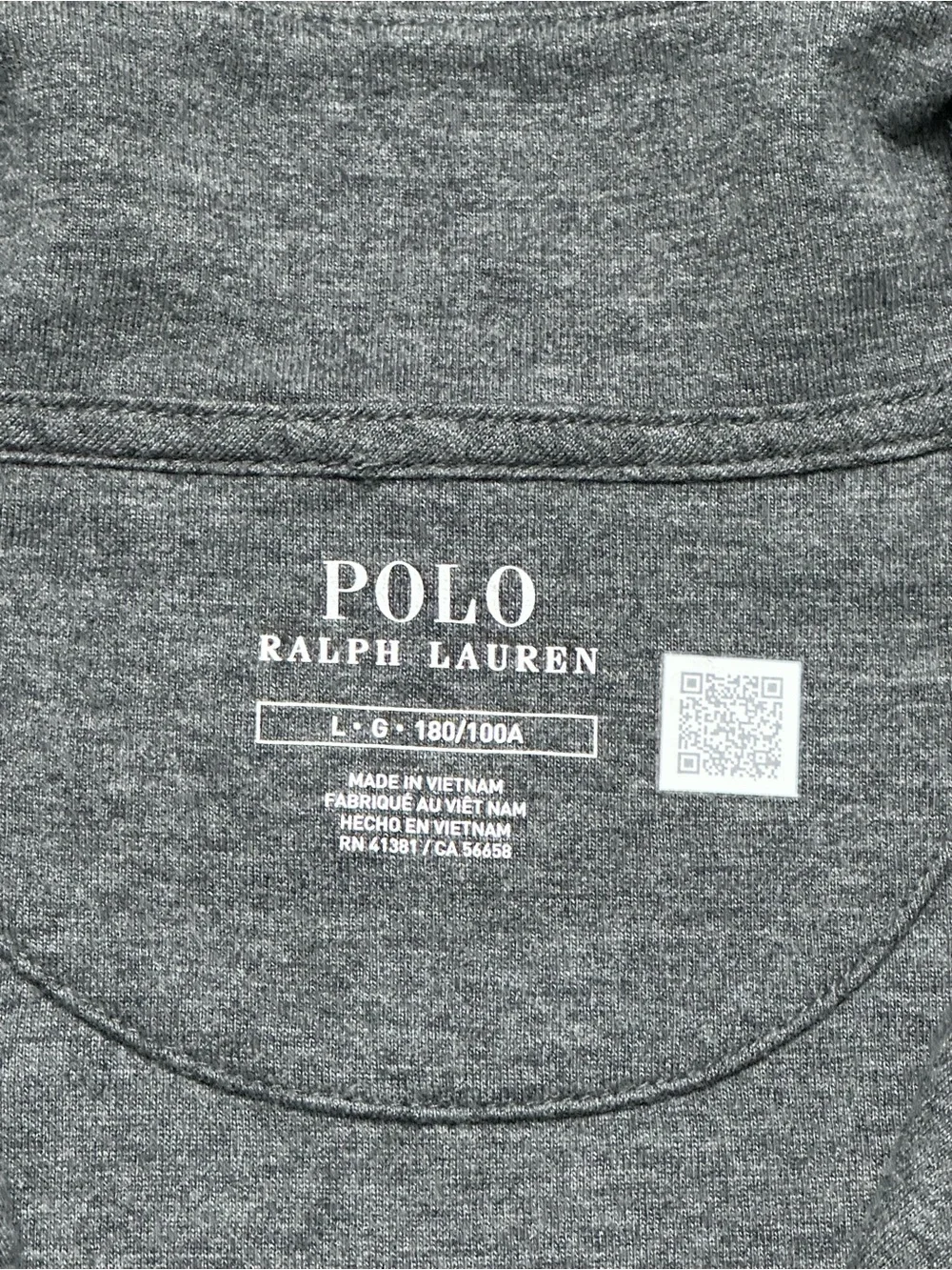 Polo Ralph Lauren 1/4 Zip Long Sleeve Pullover Top Gray Stripe Size Large